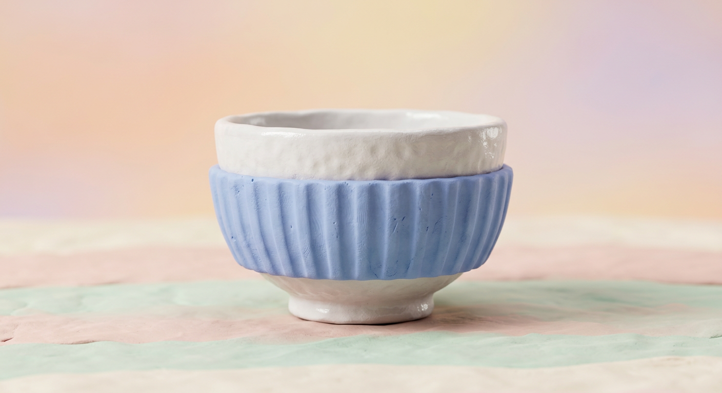 Porcelain bowls with silicone sleeves